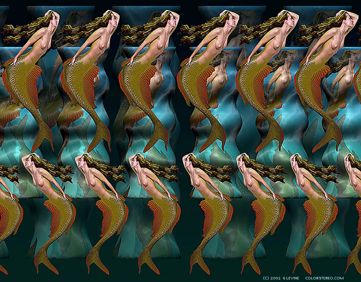 If you are not lucky enough to have a real mermaid pose for your stereogram