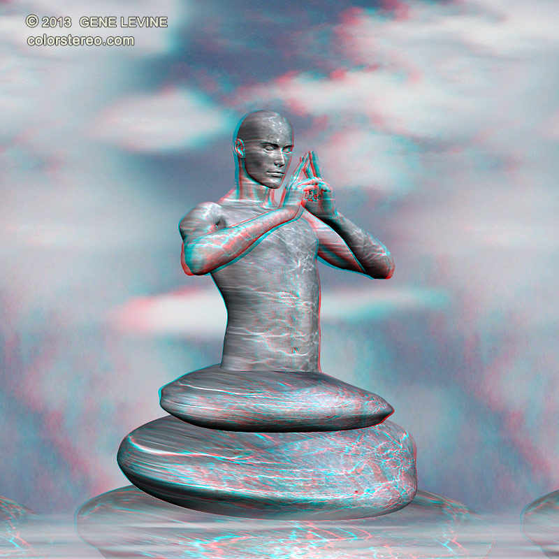 Zen Man anaglyph 2